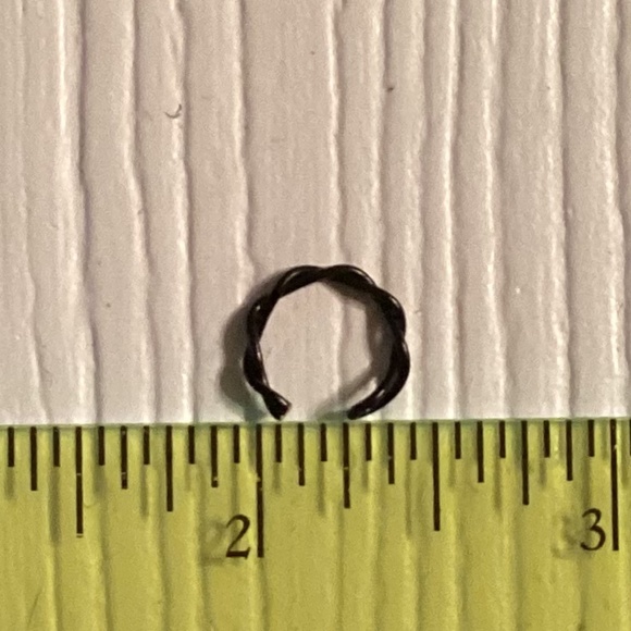 Handcrafted Black Twisted Ear / Lip Cuff - Picture 3 of 3